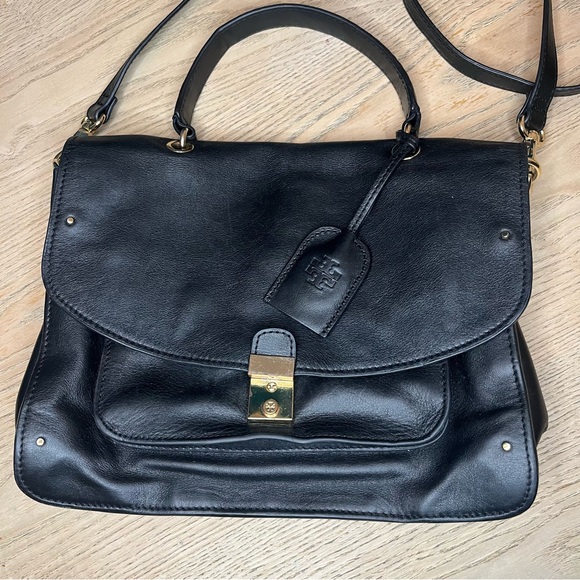 Tory Burch Priscilla Soft Leather Top Handle Satchel Crossbody Purse - Picture 11 of 15